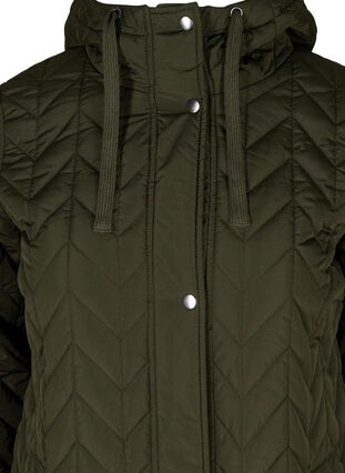 Quilted jacket with hood, Forest Night, Packshot image number 2