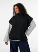 Knitted vest with turtleneck, Black, Model image number 0
