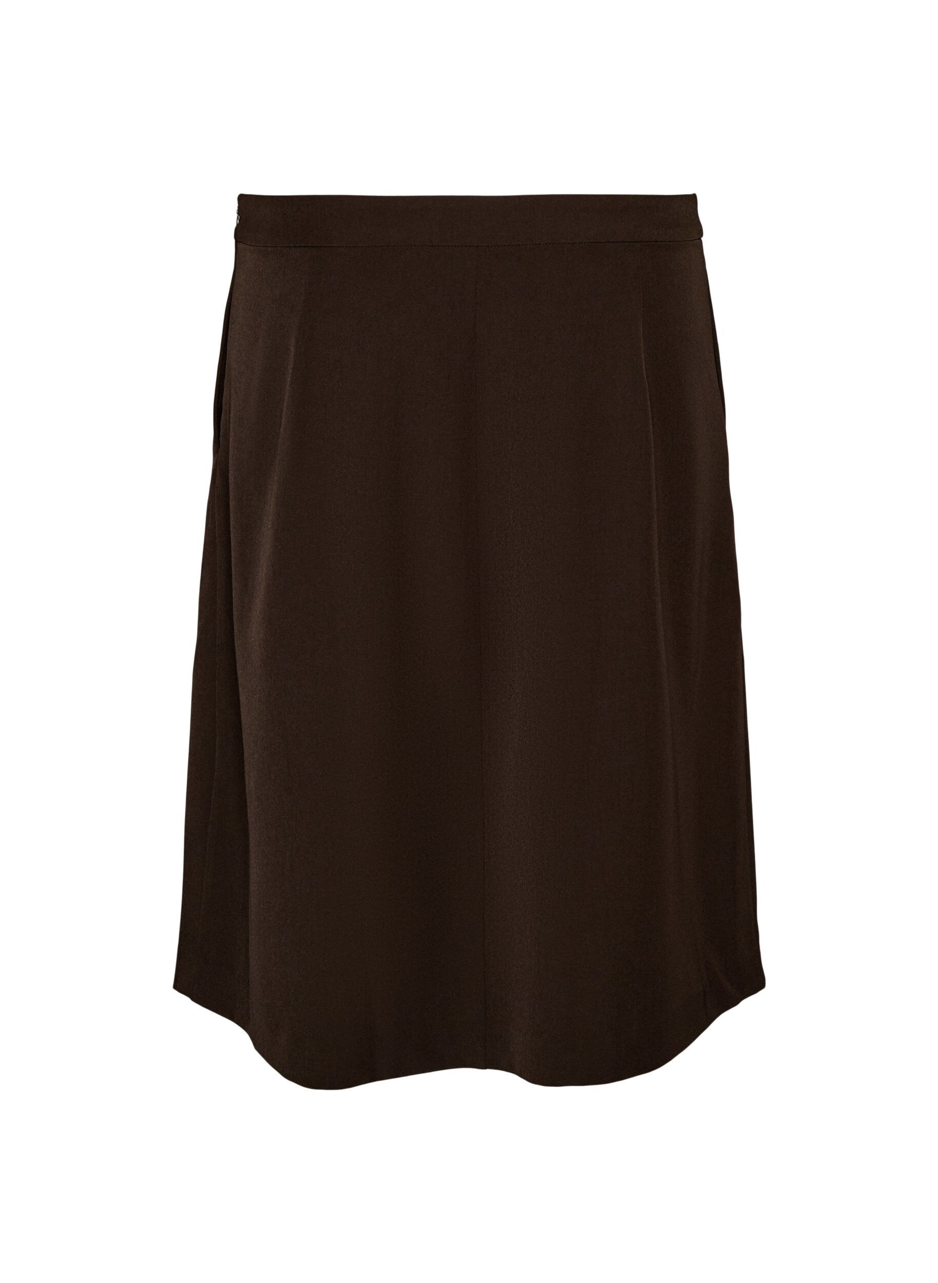 ZizzifashionKnee-length A-line skirt, Brown, Packshot image number 1