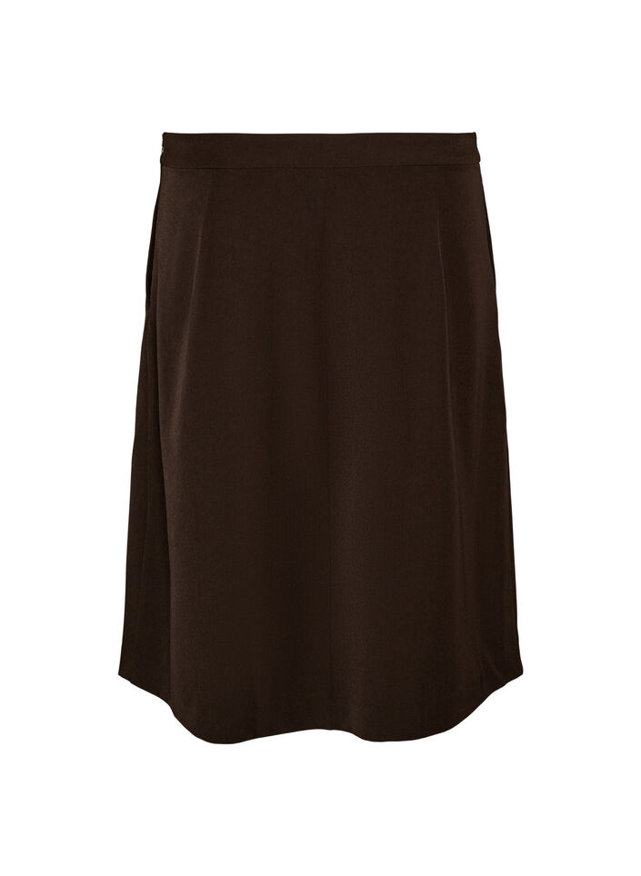 Knee-length A-line skirt, Brown, Packshot image number 1