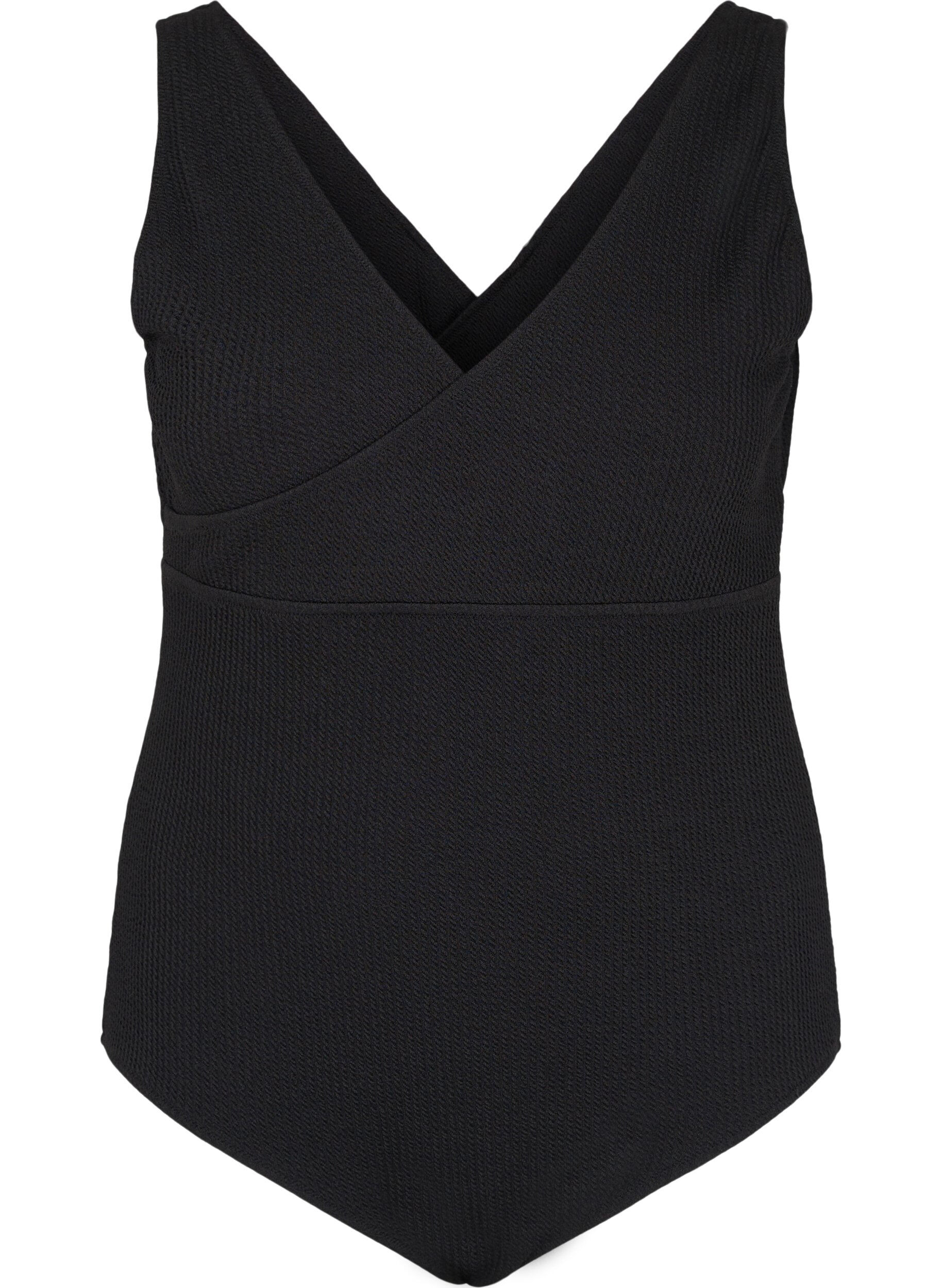 Zizzifashion Swimsuit with wrap effect, Black, Packshot image number 0