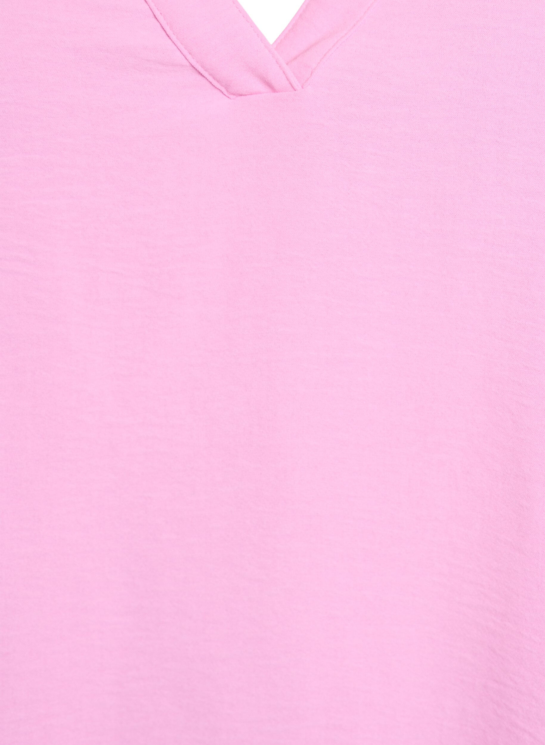 Zizzifashion Sleeveless top with wrinkle details, Pink, Packshot image number 2