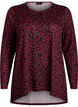 Leopard print blouse with long sleeves, Dark Bordeaux, Packshot image number 0