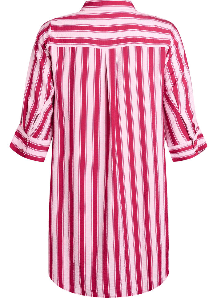 Short dress with collar and chest pocket, Pink, Packshot image number 1