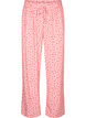 Loose viscose pyjama bottoms with print, Pink Icing W. hearts, Packshot image number 0