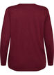 Long-sleeved t-shirt with V-neck and buttons, Red, Packshot image number 1