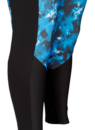 Cropped workout tights with print, Daphne Print, Packshot image number 3