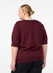 Fine-knit blouse with short sleeves, Red, Model image number 2