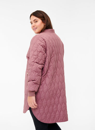 Quilted jacket with pockets, Rose Taupe, Model image number 1
