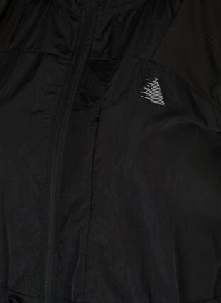 Hooded sports vest with adjustable waist, Black, Packshot image number 2