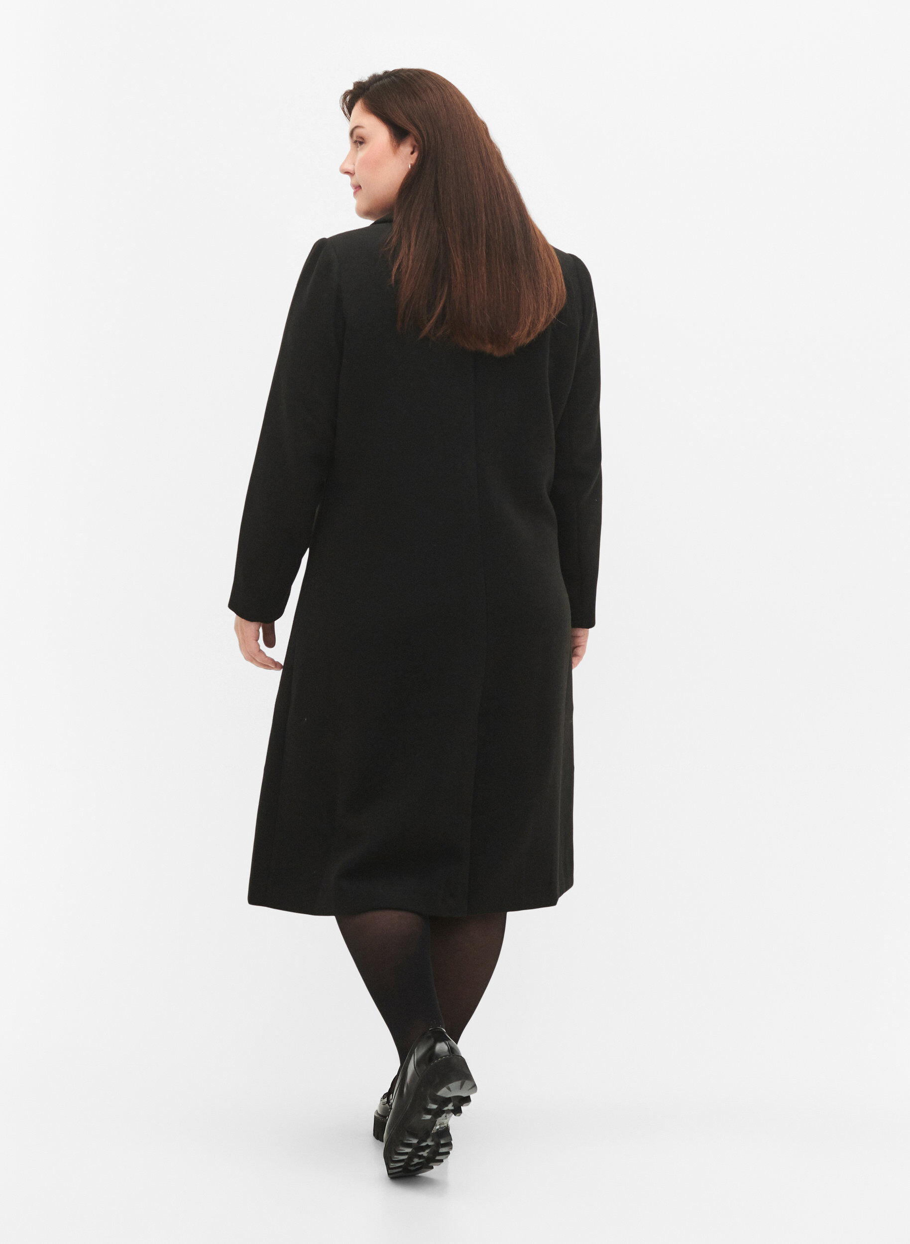 Zizzifashion Coat with buttons and pockets, Black, Model image number 1