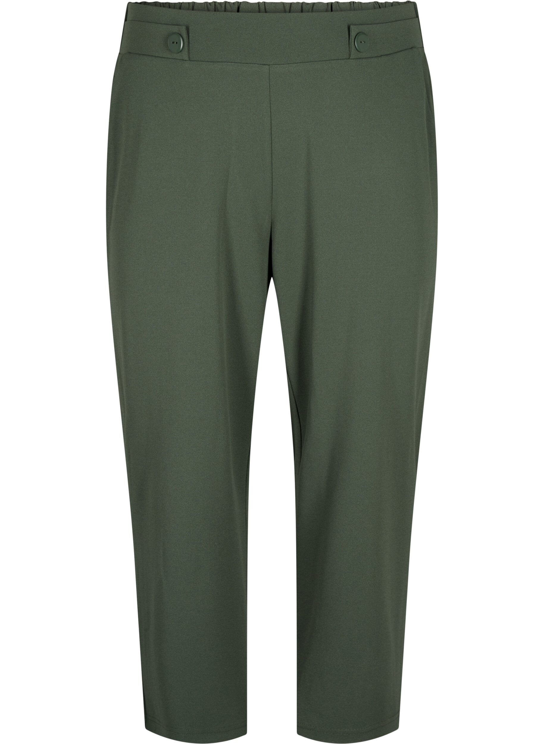 Zizzifashion Loose fit 7/8 trousers, Green, Packshot image number 0