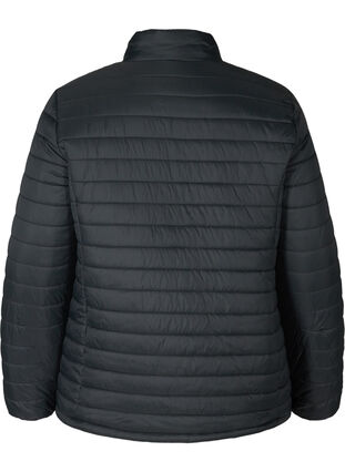 Short quilted jacket with a zip, Black, Packshot image number 1