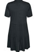 Jersey dress with lace details and a layered skirt, Black, Packshot image number 1