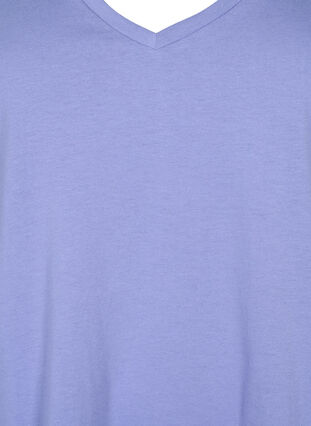 Short sleeve t-shirt with v-neckline, Lavender Viloet, Packshot image number 2