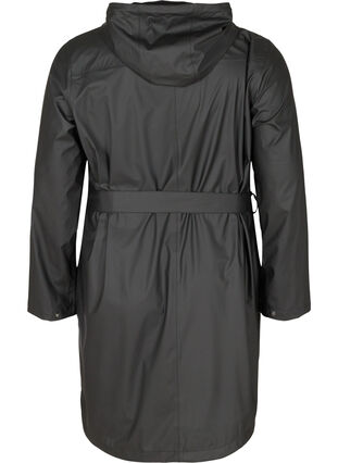 Rain jacket with hood, Black, Packshot image number 1