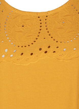 Dress with broderie anglaise, MINERAL YELLOW, Packshot image number 2
