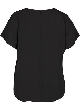 Blouse with short sleeves, Black, Packshot image number 1