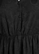 Short dress with ruffles and a textured pattern, Black, Packshot image number 2