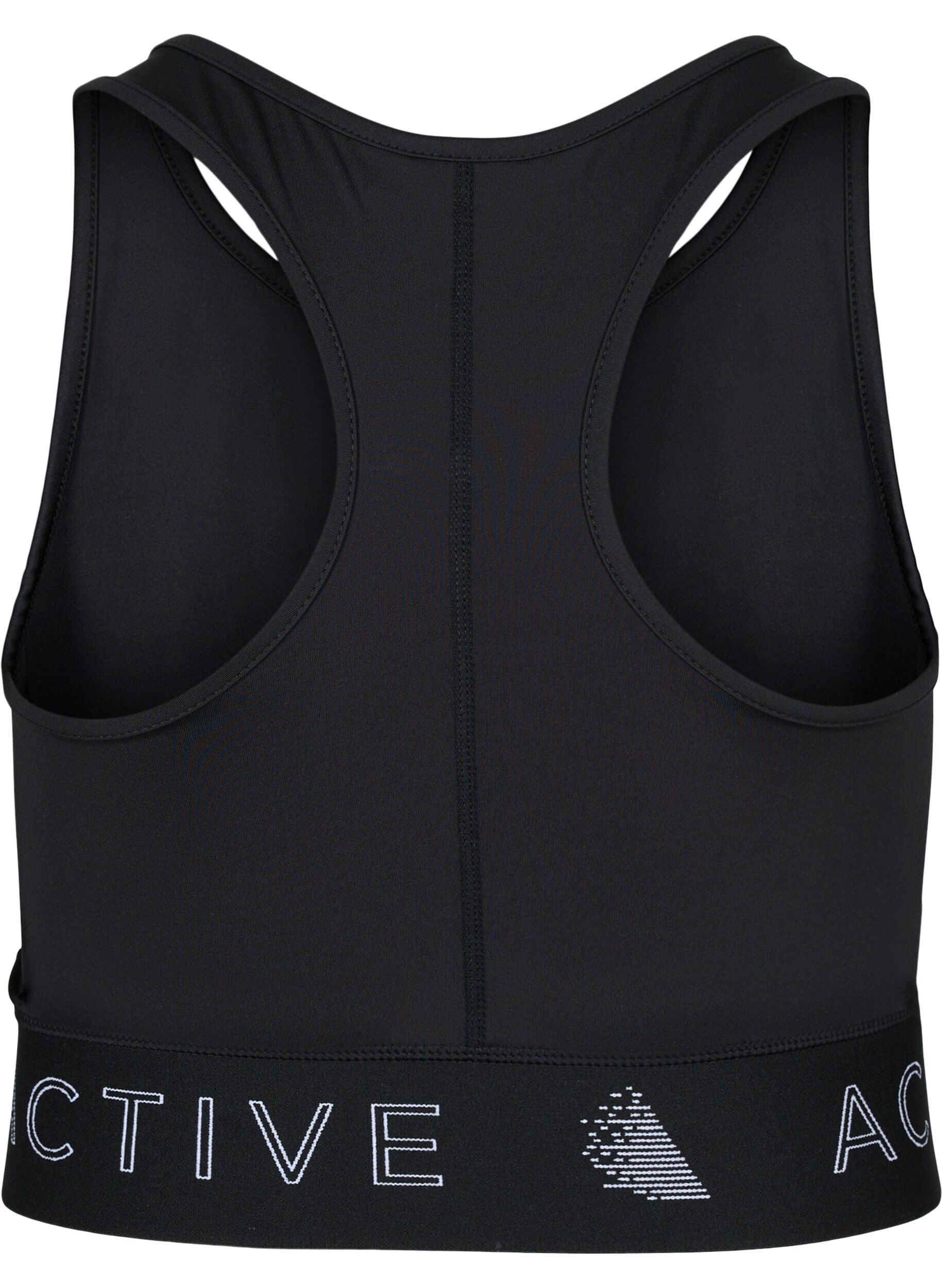 Zizzifashion Sports bra with text print, Black, Packshot image number 1