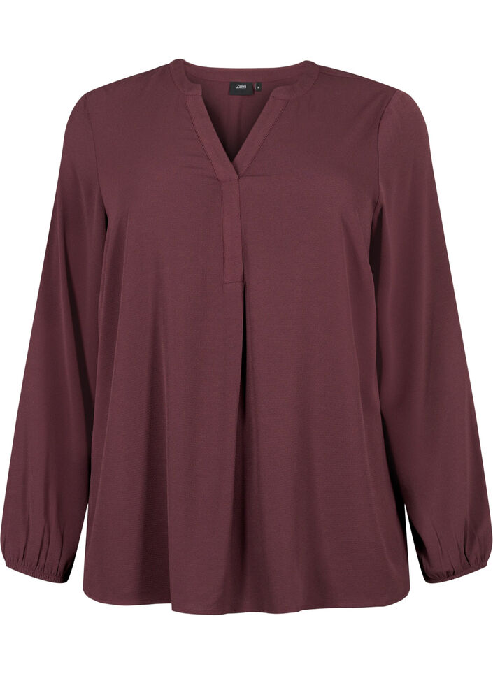 Plain colour top with v-neck, Fudge, Packshot image number 0