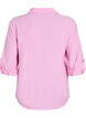 Shirt in linen and viscose with 3/4 sleeves, Pink, Packshot image number 1