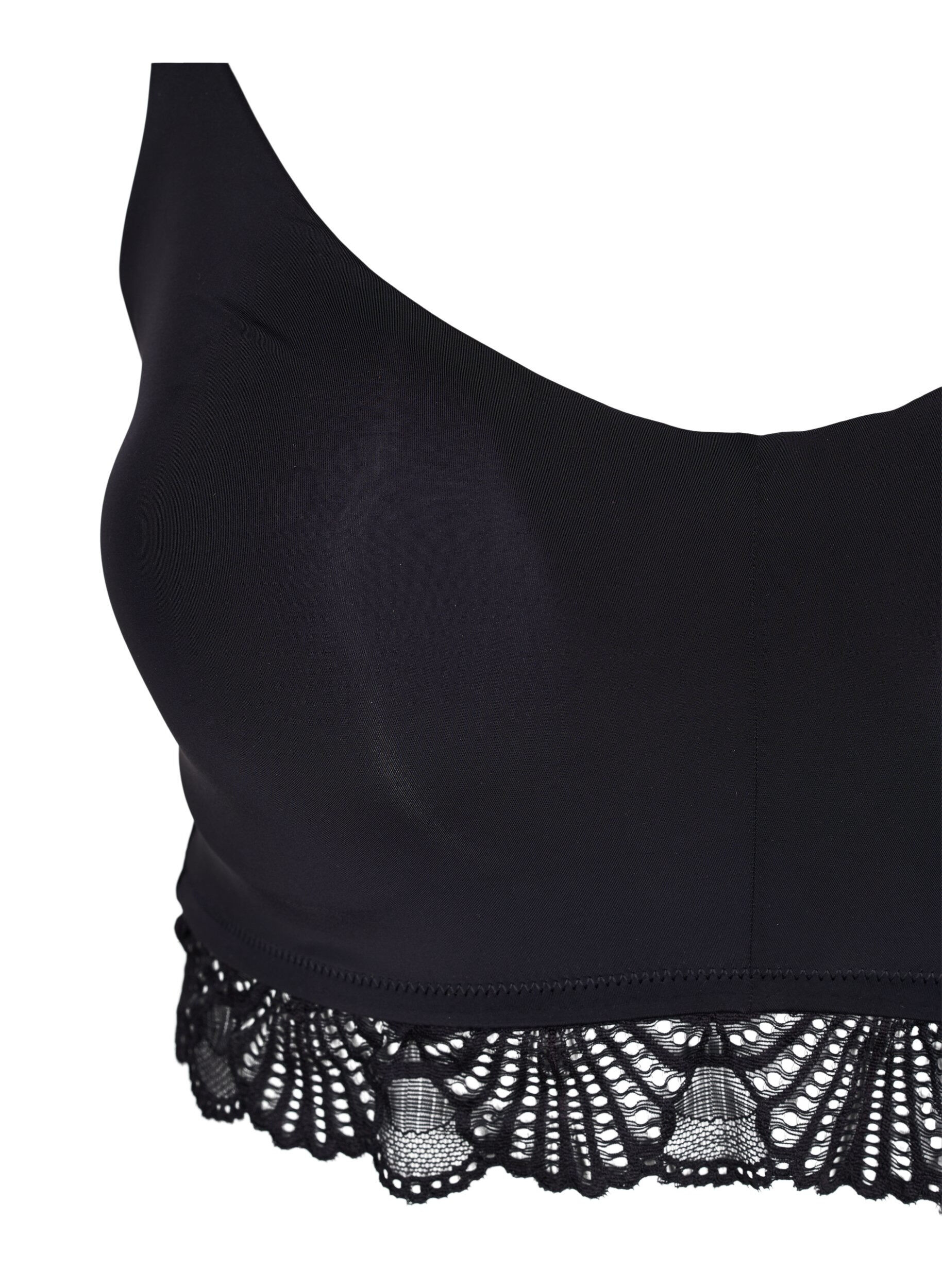 Zizzifashion Bra with lace and padded cups, Black, Packshot image number 2