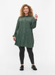 Long viscose shirt with print, Green AOP, Model image number 2