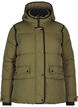 Short puffer jacket with contrast details, Green, Packshot image number 0