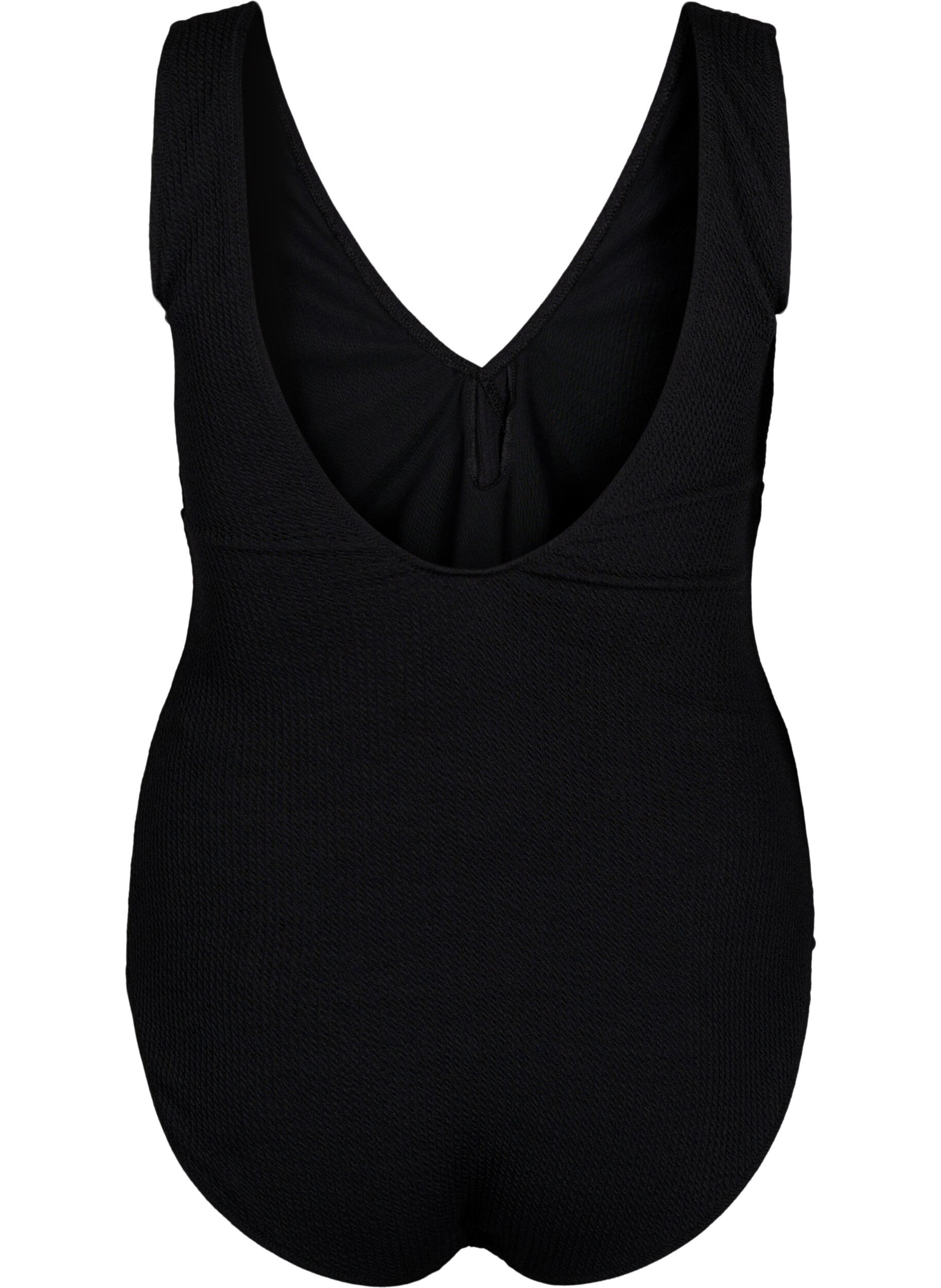 Zizzifashion Swimsuit with crepe structure and wrap effect, Black, Packshot image number 1