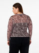 Mesh top with zebra print, Black, Model image number 2