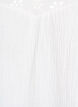 Blouse in cotton muslin with broderie anglaise and 1/2 sleeves, White, Packshot image number 2