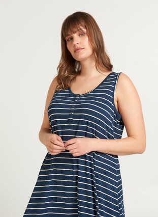 Dress, Mood Indigo and white stripe, Model image number 2