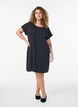 2-pack T-shirt dress with short sleeves, Black, Model image number 1