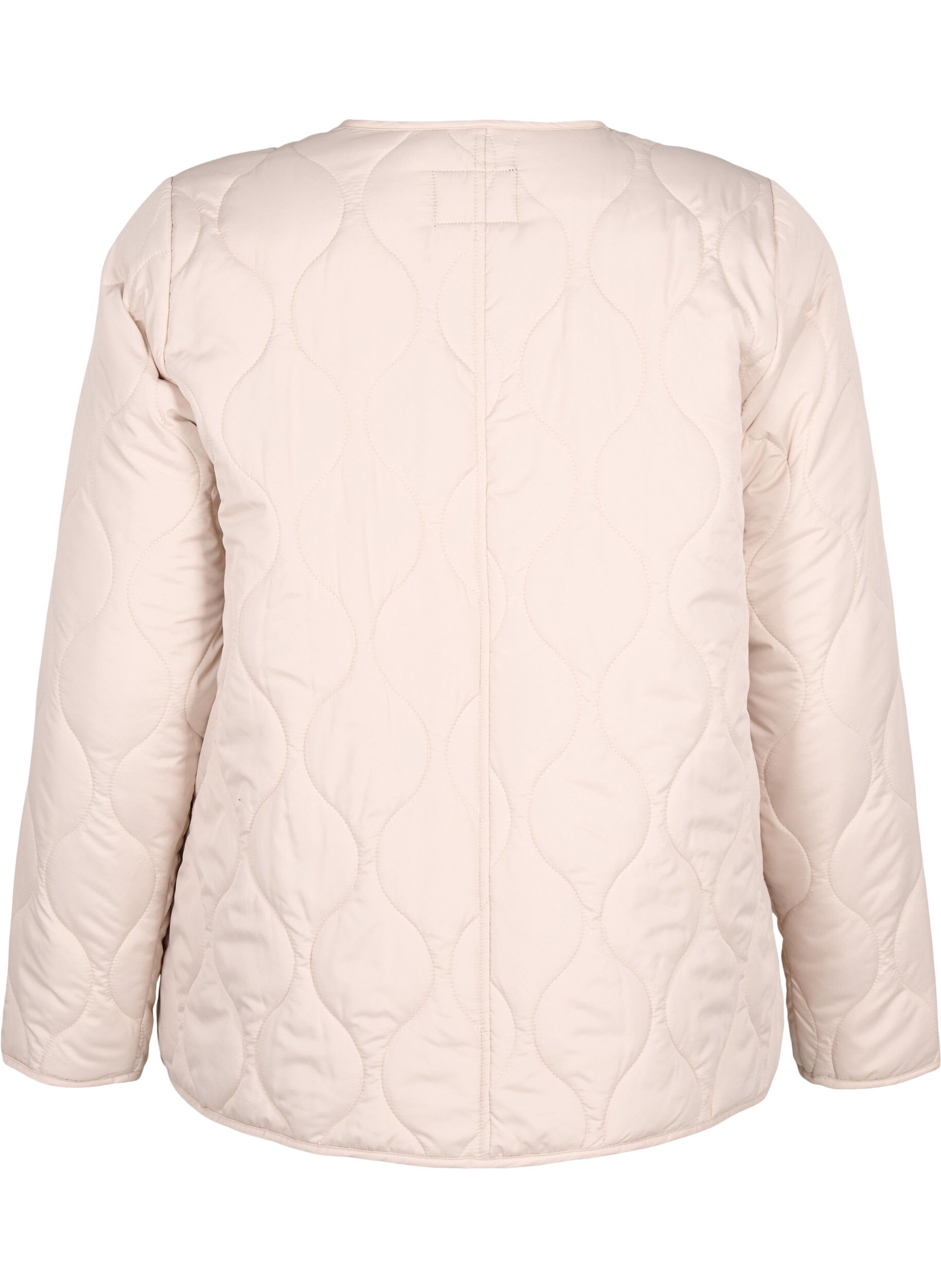 Zizzifashion Quilted jacket with buttons, Pumice Stone, Packshot image number 1