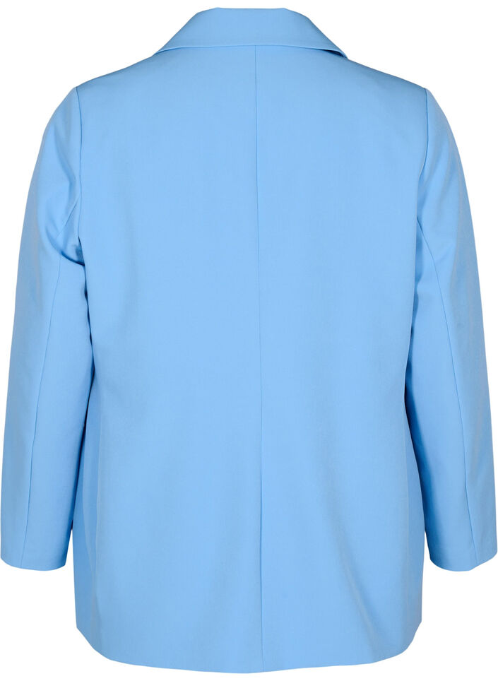 Classic blazer with button closure, Light Blue, Packshot image number 1