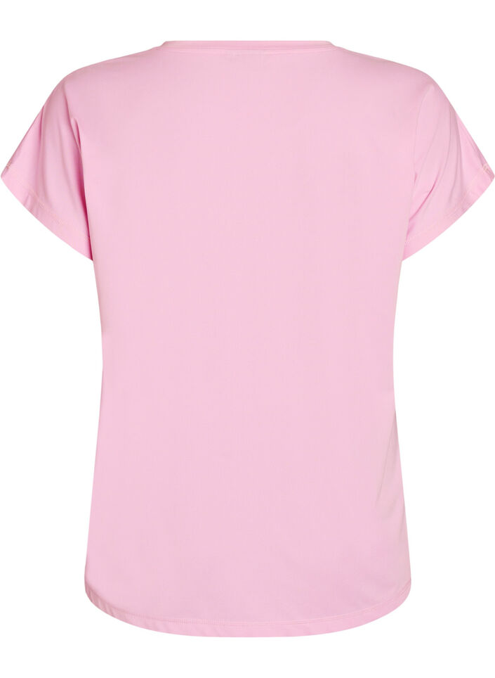 Solid-coloured training T-shirt, Pink, Packshot image number 1