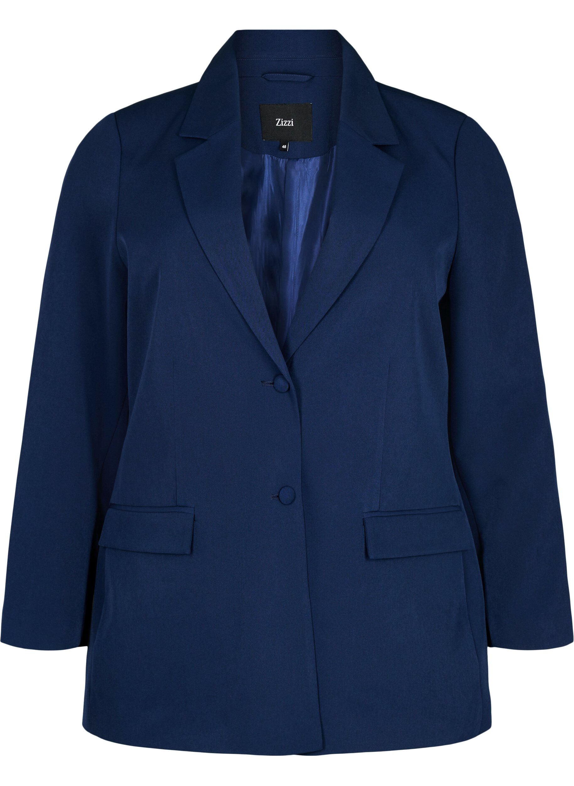 ZizzifashionClassic blazer with button closure, Blue, Packshot image number 0