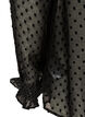 Shirt blouse with lace insert and dot pattern, Black, Packshot image number 3