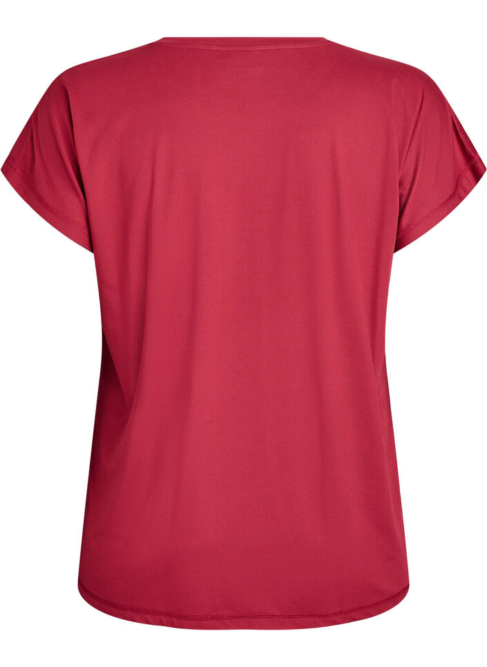Solid-coloured training T-shirt, Red, Packshot