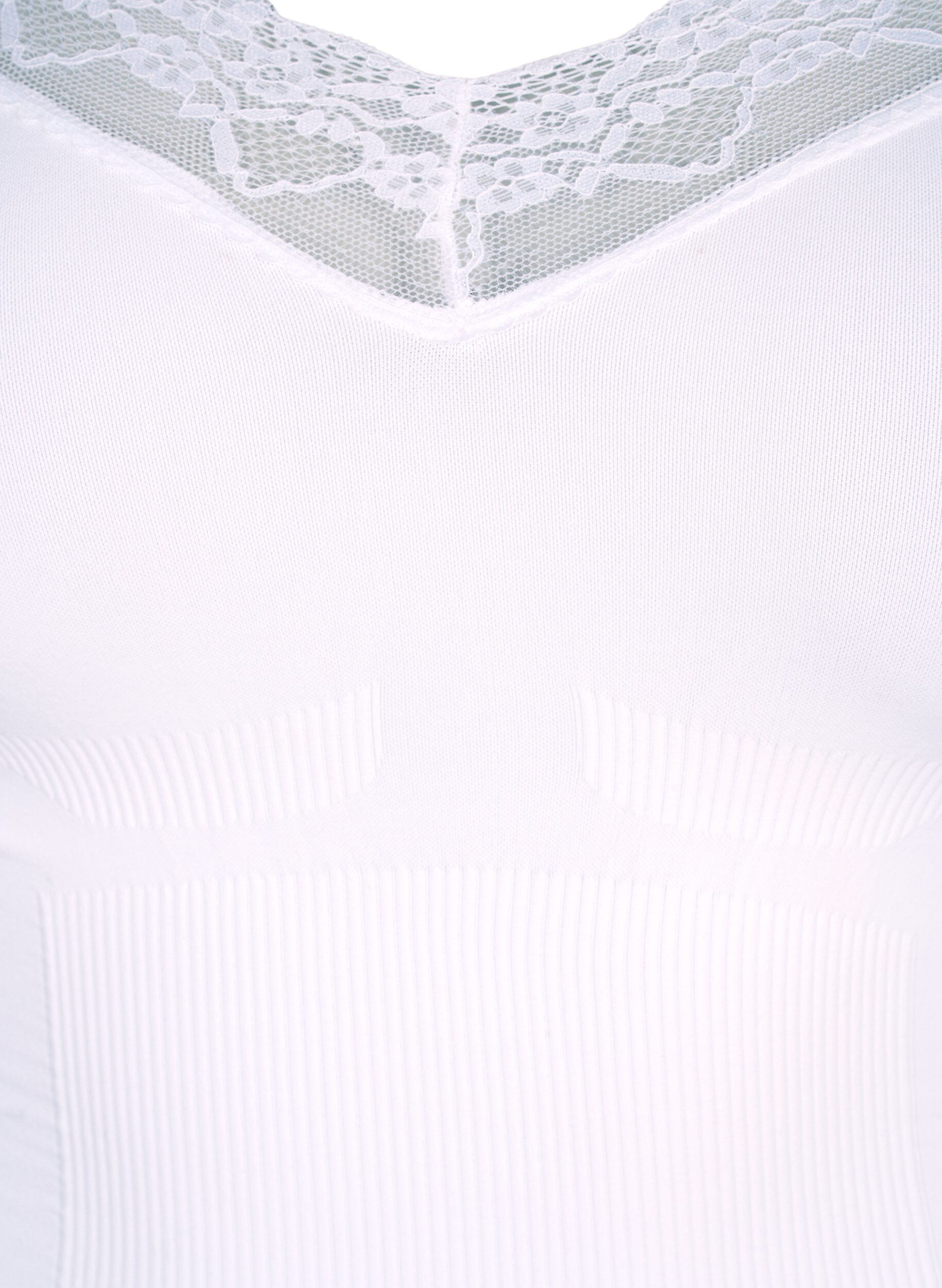 Zizzifashion Shapewear bodystocking with laces, White, Packshot image number 2