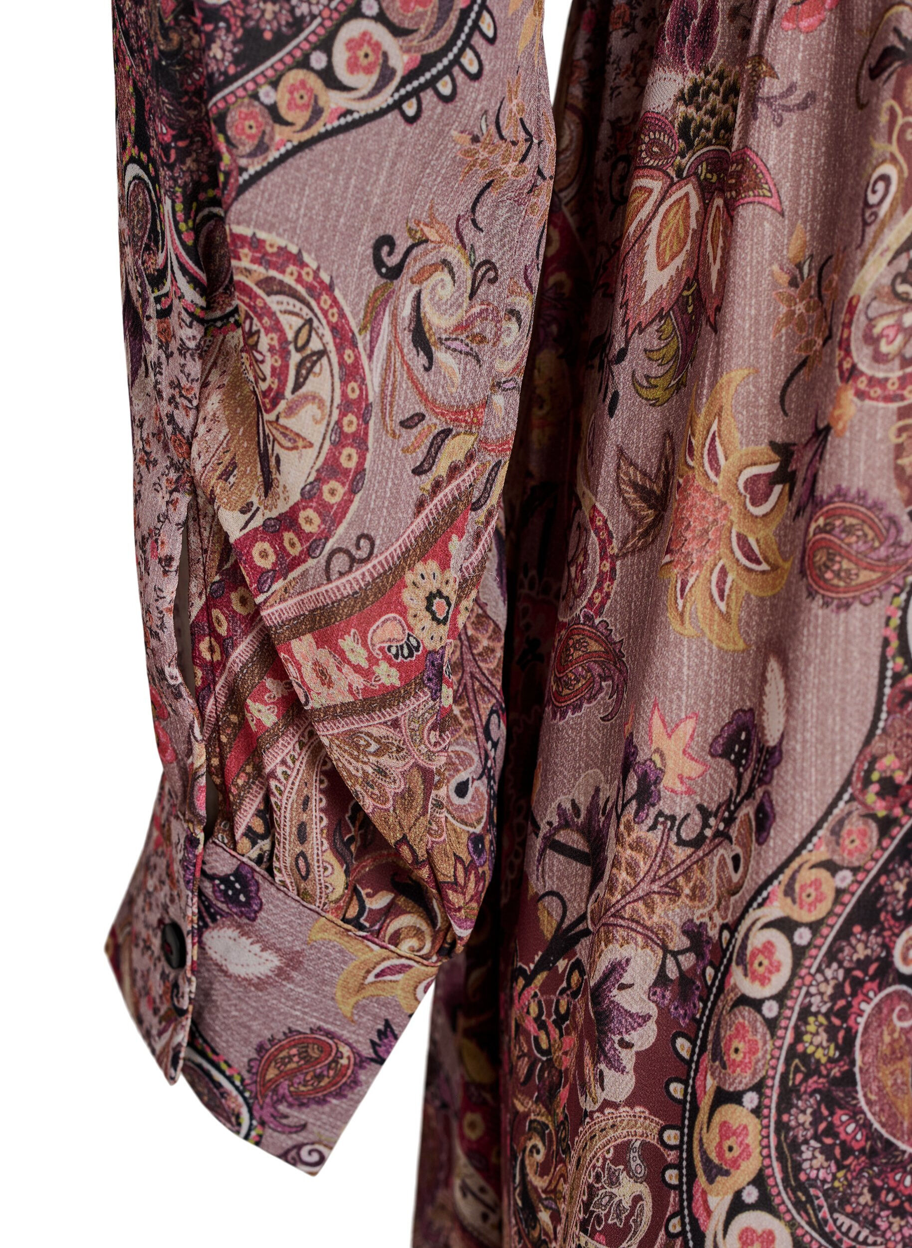 ZizzifashionMidi dress with paisley print and elastic waist, Purple, Packshot image number 3