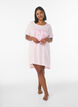 Short-sleeved nightgown in organic cotton, Rose, Model image number 1