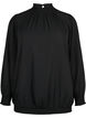 FLASH - Long sleeved blouse with smock and glitter	, Black w. Silver, Packshot image number 0