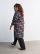 Knee-length shirt dress with a checked pattern, Brown, Model image number 2
