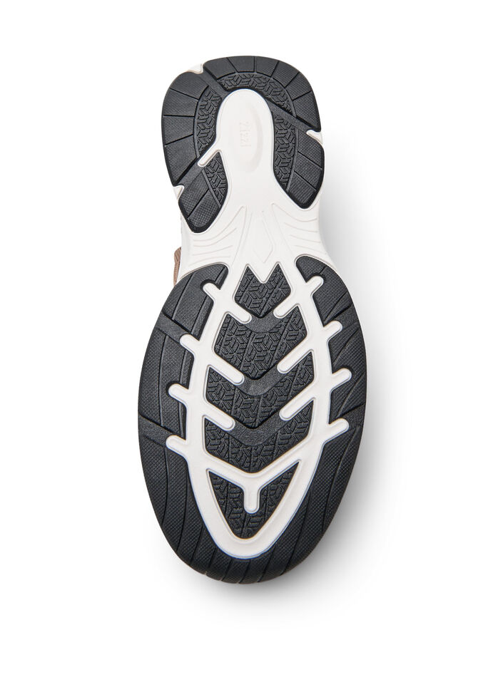 Stretch-knit trainers with glitter thread, Brown, Packshot image number 4