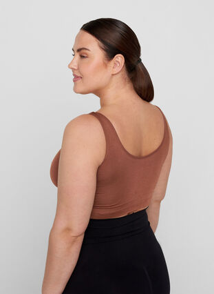 Stretchy seamless bra, Clove, Model image number 1
