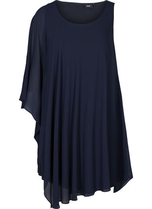 One shoulder A-line dress, Night Sky, Packshot image number 0