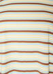 Striped organic cotton T-shirt, Brown, Packshot image number 2