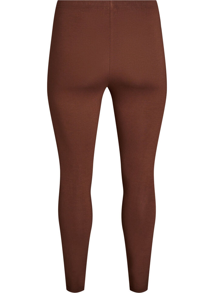 Basic leggings in viscose, Brown, Packshot image number 1
